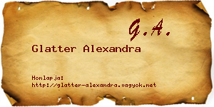Glatter Alexandra névjegykártya